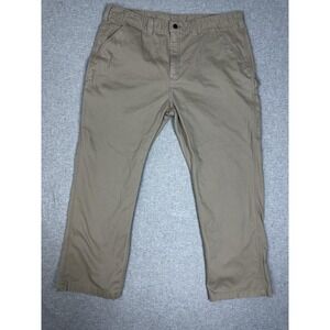 Carhartt Pants Mens 42x30 Tan B324-FDK Relaxed Fit Workwear Utility 100%‎ Cotton